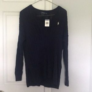 Polo Ralph Lauren, V-Neck, Cable Knit Sweater